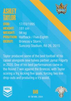 2021 NRL Traders #049 Ashley Taylor Back